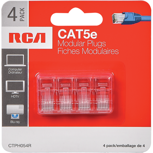 TPH054R - 4-Pack CAT 5 Connectors